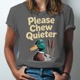 Please Chew Quieter Introvert Duck Lover Unisex Jersey T-Shirt