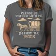Please Be Patient I'm From The 1900s Retro Pixel Horse Wagon Unisex Jersey T-Shirt