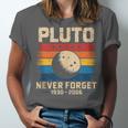 Pluto Never Forget Space Nostalgia Astronomy Humor Unisex Jersey T-Shirt