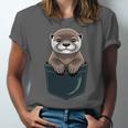 Pocket Otter Lover Introvert Cute Animal Fun Surprise Unisex Jersey T-Shirt Pocket Otter Lover Introvert Cute Animal Fun Surprise Unisex Jersey T-Shirt