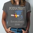 Podiatrist Established 2018 Med School Graduation Shirt Unisex Jersey T-Shirt