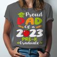 Proud Dad Of 2023 Pre K Graduate Graduation Unisex Jersey T-Shirt