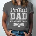 Proud Dad Of 2024 Graduate Father Senior 24 Graduation Unisex Jersey T-Shirt