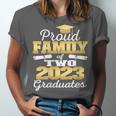 Proud Family Of Two 2023 Graduate Class 2023 Graduation Unisex Jersey T-Shirt