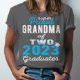 Proud Grandma Of Two 2023 Graduate Class 2023 Graduation Unisex Jersey T-Shirt