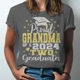 Proud Grandma Of Two 2024 Graduate Class 2024 Graduation Unisex Jersey T-Shirt