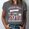 Proud Mom Of Two 2019 Graduates Twin Mama Mother Graduation Unisex Jersey T-Shirt