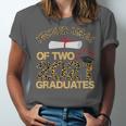 Proud Mom Of Two 2021 Graduates Twin Mama Graduation Leopard Unisex Jersey T-Shirt