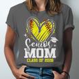 Proud Senior Mom Class Of 2026 Softball Graduation Heart Unisex Jersey T-Shirt