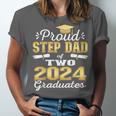 Proud Step Dad Of Two 2024 Graduate Class 2024 Graduation Unisex Jersey T-Shirt
