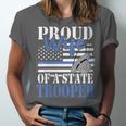 Proud Wife Of a State Trooper Police Officer Graduation Unisex Jersey T-Shirt
