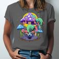 Psychedelic Alien Mushroom Nostalgia Groovy Vibe Hippie Unisex Jersey T-Shirt