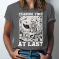 Reading Time At Last Book Lover Introvert Skeleton Reading Unisex Jersey T-Shirt Reading Time At Last Book Lover Introvert Skeleton Reading Unisex Jersey T-Shirt