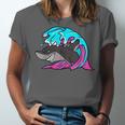 Retro 80s Shark Whale Diving Nostalgia Shark Party Unisex Jersey T-Shirt Retro 80s Shark Whale Diving Nostalgia Shark Party Unisex Jersey T-Shirt