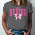 Retro Senior 2026 Class Of 2026 Coquette Pink Bow Graduation Unisex Jersey T-Shirt