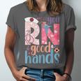 You RN Good Hands Cute Nurse Nursing Student Graduation Unisex Jersey T-Shirt