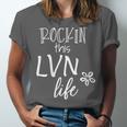 Rockin This Life Cute LVN Graphic For Nurse Graduation Unisex Jersey T-Shirt