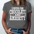 I Run On Chocolate And Anxiety Introvert Unisex Jersey T-Shirt I Run On Chocolate And Anxiety Introvert Unisex Jersey T-Shirt