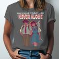 Running Together Always Connected Anime Nostalgia Message Unisex Jersey T-Shirt Running Together Always Connected Anime Nostalgia Message Unisex Jersey T-Shirt