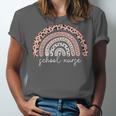 School Nurse Appreciation Rainbow Graduation Medical Nursing Unisex Jersey T-Shirt