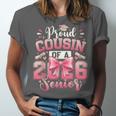 Senior 2026 Class Of 26 Coquette Pink Bow Graduation Cousin Unisex Jersey T-Shirt