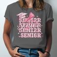 Senior 2026 Class Of 2026 Cute Coquette Pink Bow Graduation Unisex Jersey T-Shirt