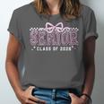 Senior 2026 Coquette Bow Class Of 2026 Graduation Graduate Unisex Jersey T-Shirt