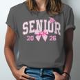 Senior 2026 Coquette Pink Bow Girls Class Of 2026 Graduation Unisex Jersey T-Shirt