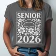 Senior 2026 Floral Flowers Class Of 2026 Graduation Kids Unisex Jersey T-Shirt