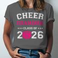 Senior Cheerleader Grandma Cheer Class Of 2026 Graduation Unisex Jersey T-Shirt