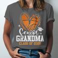 Senior Grandma Class Of 2026 Basketball Graduation Heart Unisex Jersey T-Shirt