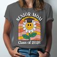 Senior Mom Class Of 2026 Daisy Flower Retro Graduation Unisex Jersey T-Shirt