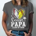 Senior Papa Class Of 2026 Baseball Softball Graduation Heart Unisex Jersey T-Shirt