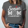 Senior Volleyball Mom Class Of 2027 Graduation Graduate Unisex Jersey T-Shirt