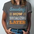 Sewing Now Minimal Socializing Introvert Vintage Unisex Jersey T-Shirt