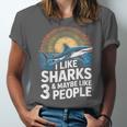 I Like Sharks & Maybe Like 3 People Humor Introverts Summer Unisex Jersey T-Shirt I Like Sharks & Maybe Like 3 People Humor Introverts Summer Unisex Jersey T-Shirt