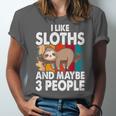 Sloth For Sloth Lover Men Women Kids Introvert Unisex Jersey T-Shirt Sloth For Sloth Lover Men Women Kids Introvert Unisex Jersey T-Shirt
