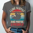 I Like Sloths And Maybe 3 People Sloth Lover Introvert Retro Unisex Jersey T-Shirt