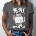 Sorry I Can’t Go I’m An Indoor Cat Introvert Cat Unisex Jersey T-Shirt Sorry I Can’t Go I’m An Indoor Cat Introvert Cat Unisex Jersey T-Shirt