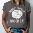 Sorry I Can't Go I'm An Indoor Cat Lazy Humor Introvert Cat Unisex Jersey T-Shirt Sorry I Can't Go I'm An Indoor Cat Lazy Humor Introvert Cat Unisex Jersey T-Shirt