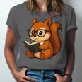 Squirrel Reading Book Lover Unisex Jersey T-Shirt