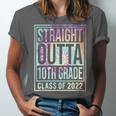Straight Outta 10th Grade Class Of 2022 School Graduation Unisex Jersey T-Shirt