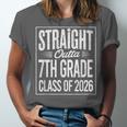 Straight Outta 7th Grade Graduation Class Of 2026 Graduate Unisex Jersey T-Shirt
