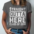 Straight Outta Here Class Of 2018 Senior Graduation Unisex Jersey T-Shirt