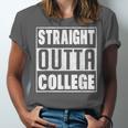 Straight Outta College Graduate Graduation 2025 Grad Men Unisex Jersey T-Shirt