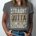 Straight Outta Cosmetology School Leopard Graduation Unisex Jersey T-Shirt