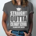 Straight Outta Culinary School Graduation Idea Class Of 2025 Unisex Jersey T-Shirt