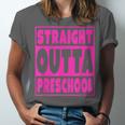 Straight Outta Preschool Class Graduation Pink Unisex Jersey T-Shirt