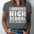 I Survived High School Class Of 2018 Graduation Unisex Jersey T-Shirt