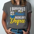 i Survived My Husbands Bachelors Degree Graduation Gifts Unisex Jersey T-Shirt